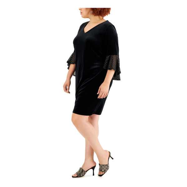 Connected Plus Size Embellished-Ruffled- BlackGold 20W