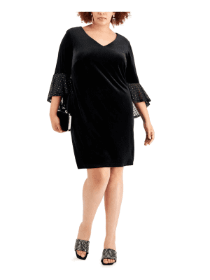 Connected Plus Size Embellished-Ruffled- BlackGold 20W