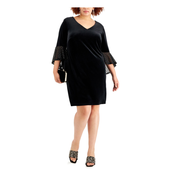 Connected Plus Size Embellished-Ruffled- BlackGold 20W