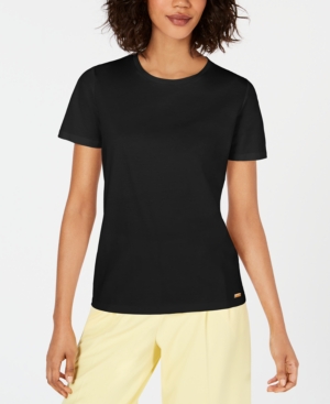 Calvin Klein Womens Short Sleeve Cotton T- Black M