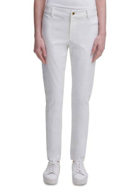 Calvin Klein Stretch Cotton Twill Pants Soft White 10