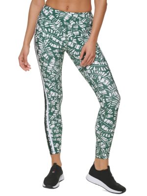 Tommy Hilfiger Palm-Print High-Rise Compressi Basil XS