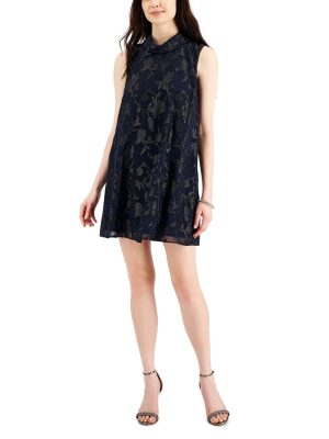 Connected Petite Embellished Dress Navy 4P