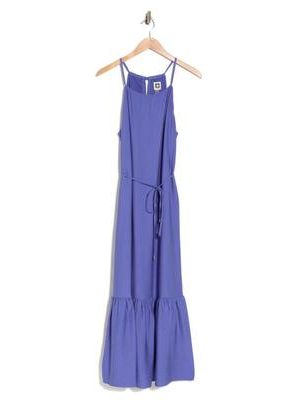 Anne Klein Womens Halter-Neck Tiered Max Blue Iris 2