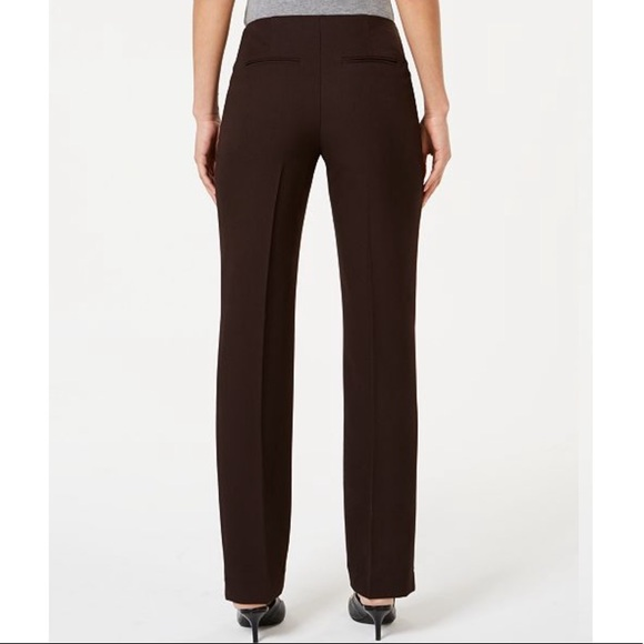 Alfred Dunner Petite Pull-On Straight-Leg Pa Brown 8PS