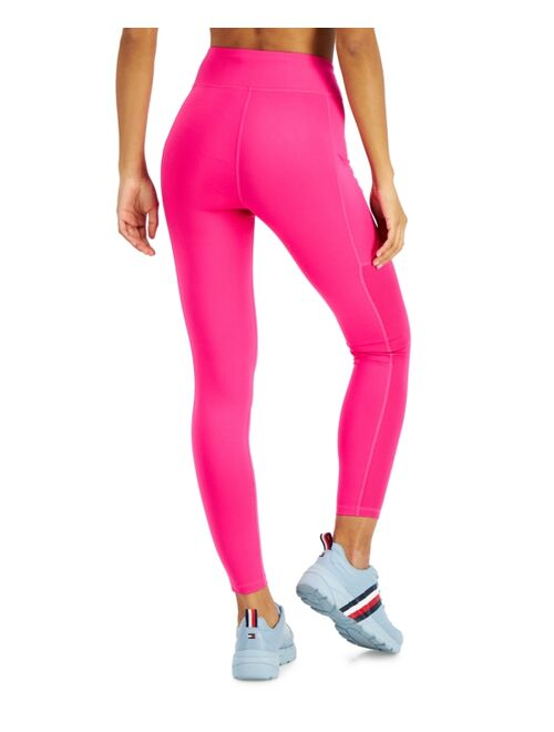 Tommy Hilfiger High-Rise Ribbed-Inset Legging Electric Magenta XS