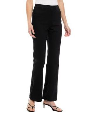 Anne Klein Womens Denim Pull-On Flare-Le Onyx Wash 10