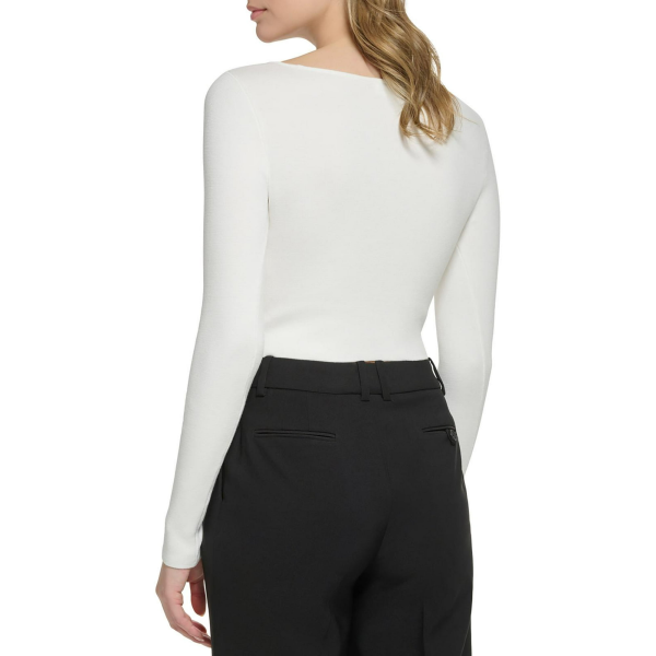 Calvin Klein Womens X-Fit Long Sleeve Faux Cream S