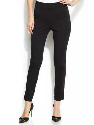 Calvin Klein Solid High-Waist Leggings Black S